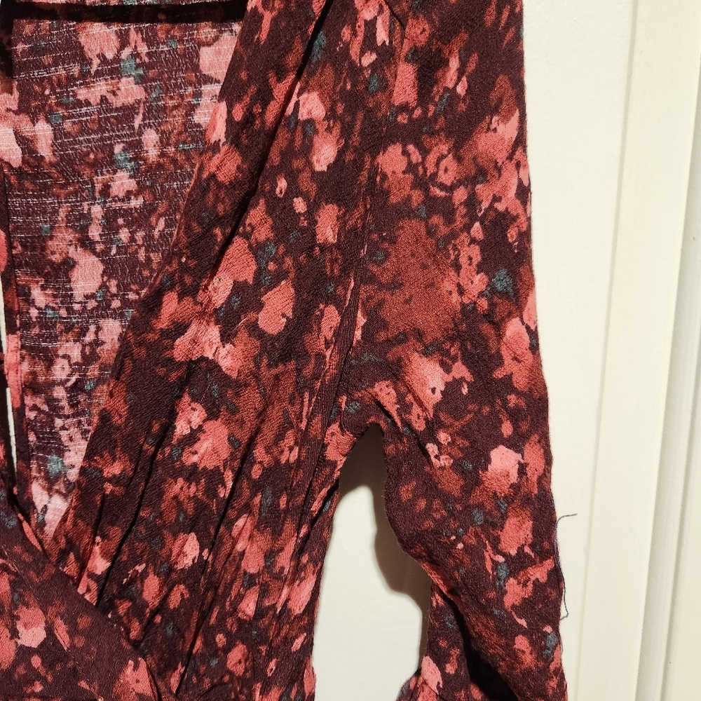 Free Peple Floral Ruffle Romper Goth Witchy Ethereal Small Wrap Going Out - Picture 6 of 8